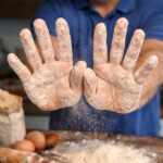 mehlige Hände